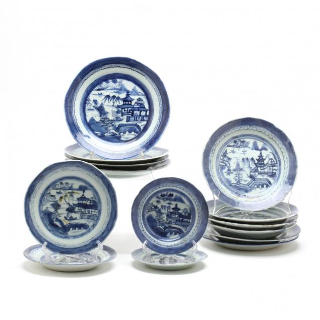 14pc-antique-canton-dishes