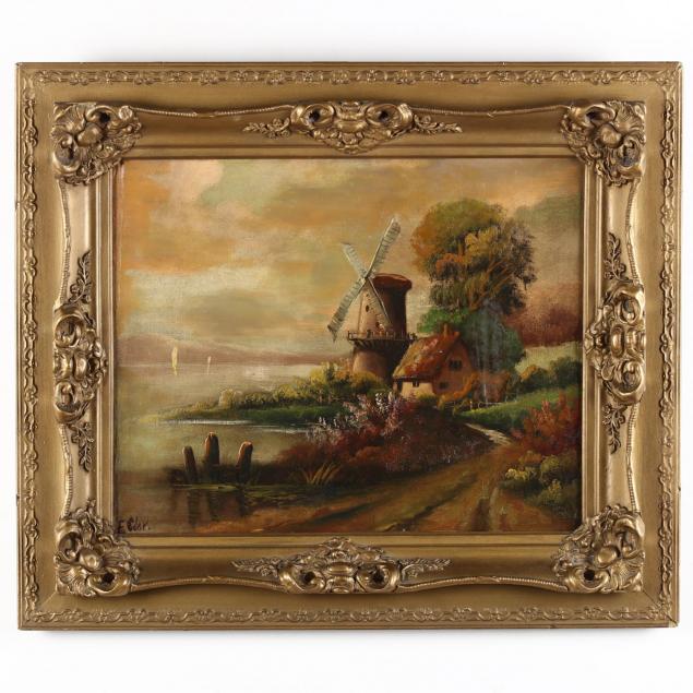 an-antique-dutch-school-landscape-with-windmill