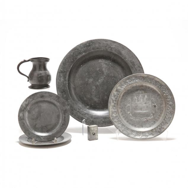 group-of-antique-pewter