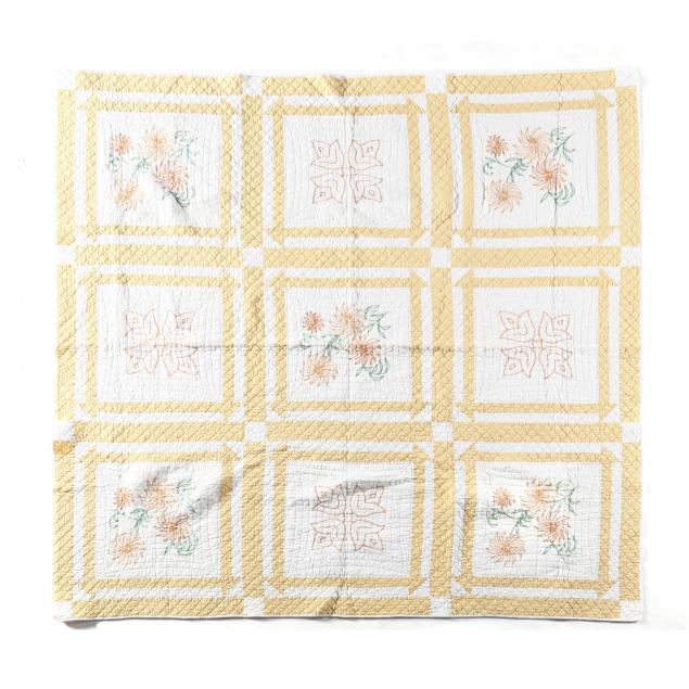 yellow-and-white-coverlet