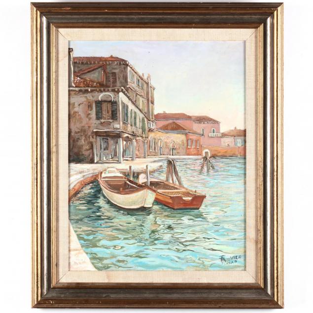 egidio-antonaccio-nc-20th-21st-century-italian-harbor-view