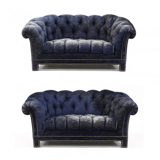 pair-of-designer-chesterfield-settees