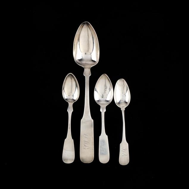 four-eastern-nc-coin-silver-spoons