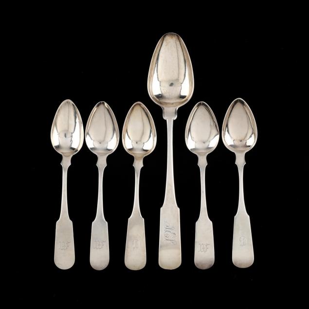 six-nc-coin-silver-spoons-mark-of-john-peabody