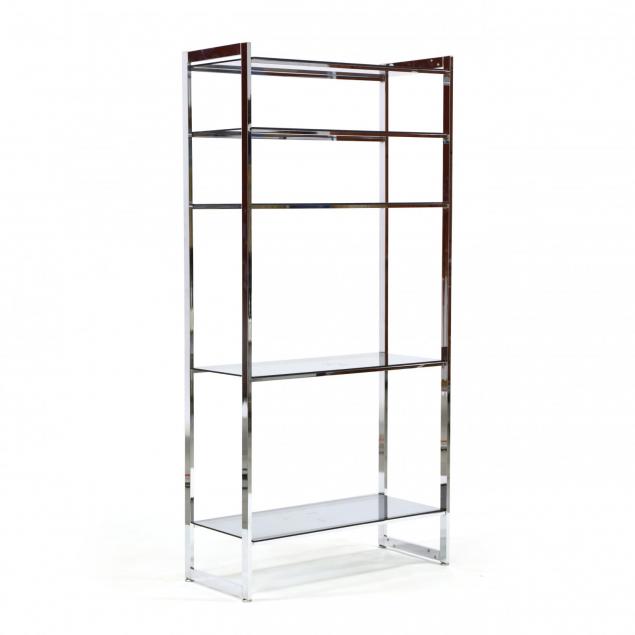 polished-steel-and-smoky-glass-etagere