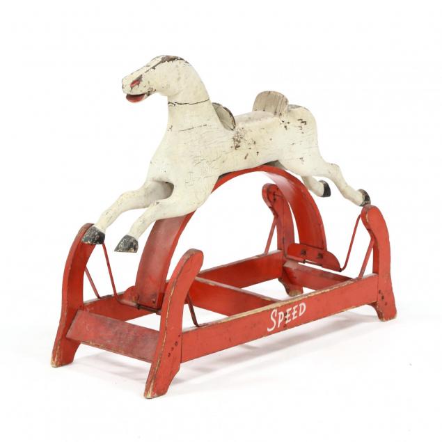 antique-carved-and-painted-wood-rocking-horse