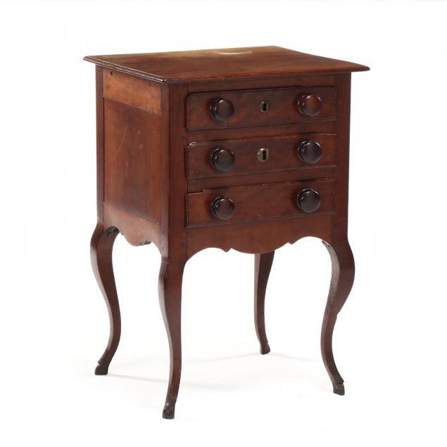 louisiana-cherry-three-drawer-side-table