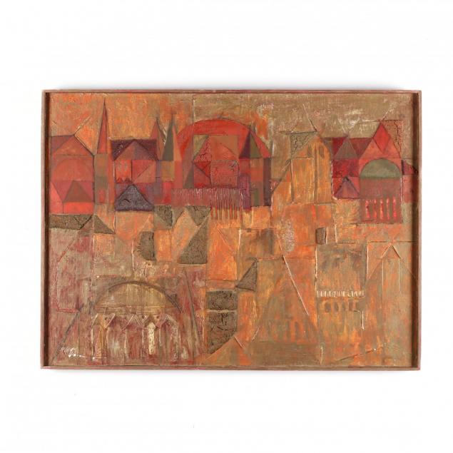 abstract-mid-century-village-scene