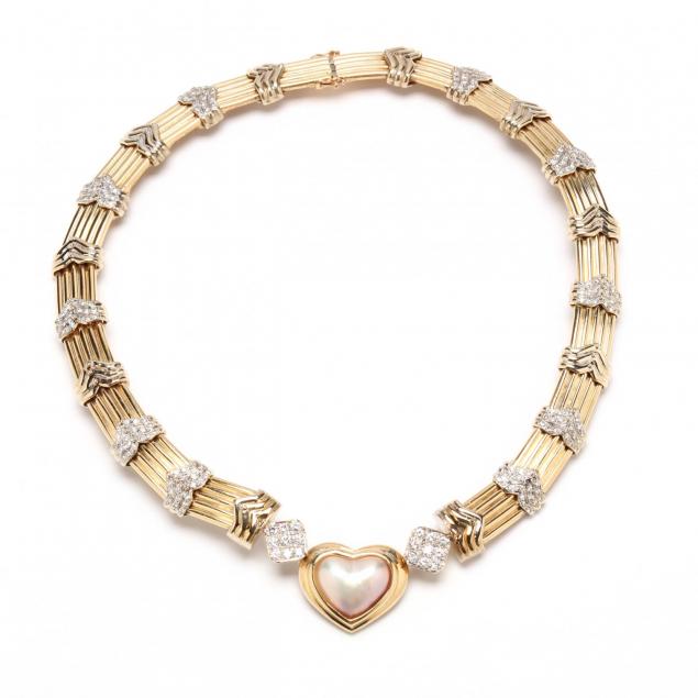 14kt-diamond-and-mabe-pearl-choker