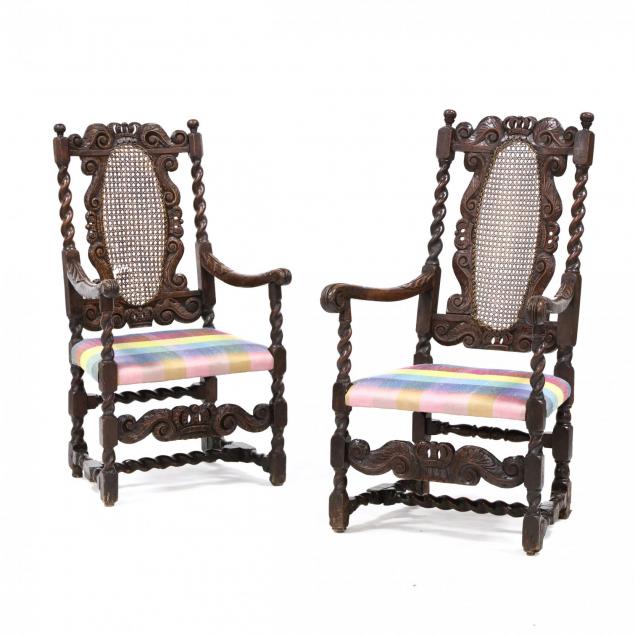 pair-of-william-and-mary-style-carved-hall-chairs