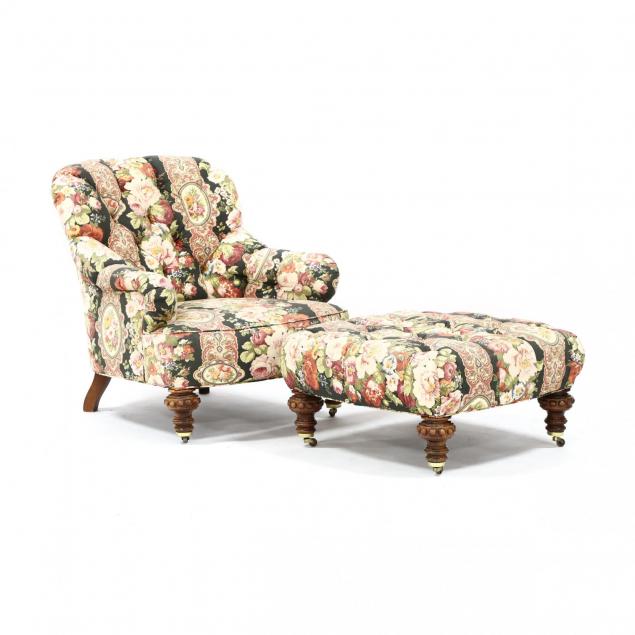 baker-custom-over-upholstered-barrel-back-club-chair-and-ottoman