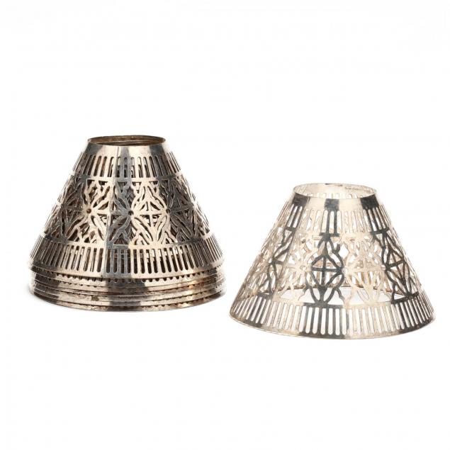A Set of Eight Vintage Silverplate Candle Shades Lot 1075 The May Silver AuctionMay 17 2017 6 00pm
