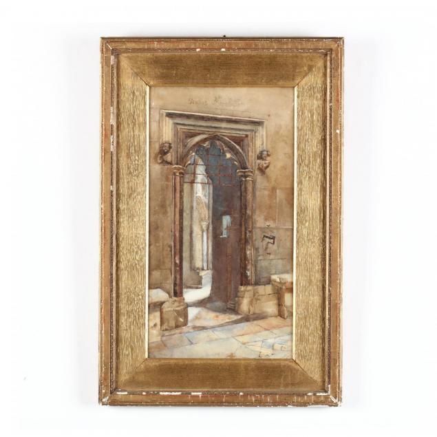 minnie-mathews-british-19th-century-i-doorway-of-the-chapel-of-st-erasmus-westminster-i