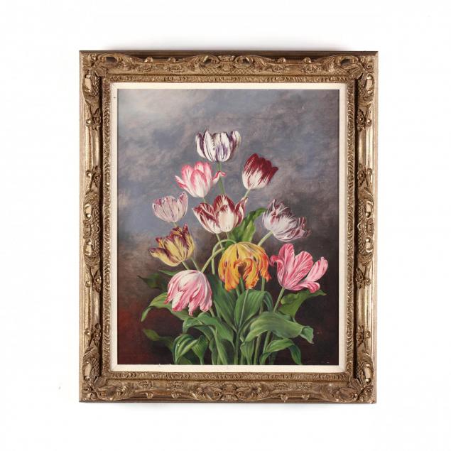 framed-portrait-of-rembrandt-tulips