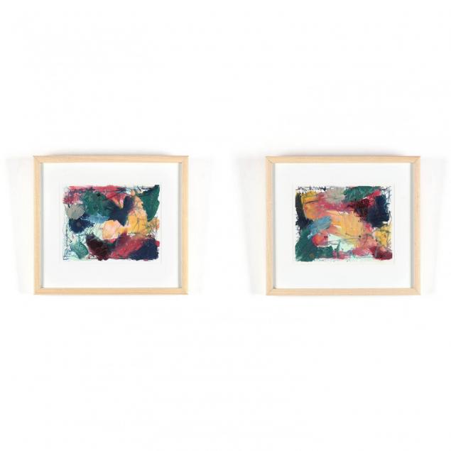 pair-of-framed-abstract-works