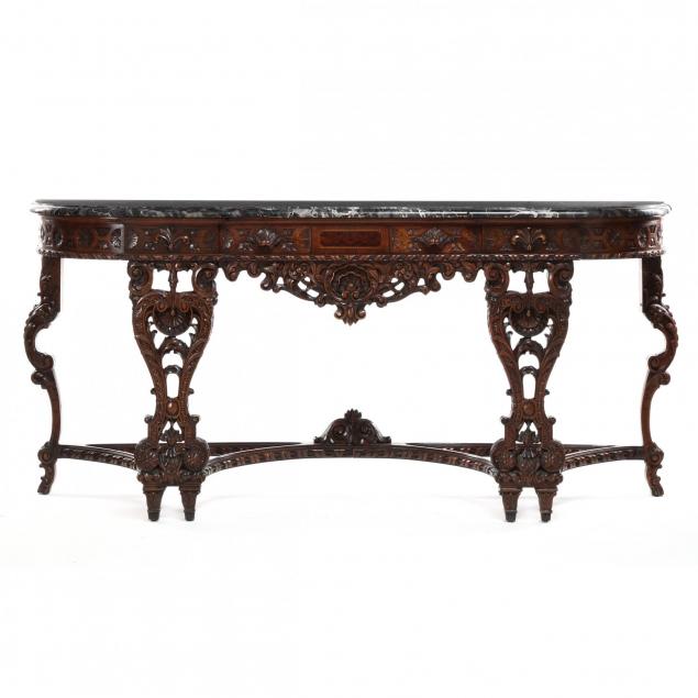 continental-baroque-style-inlaid-marble-top-sideboard