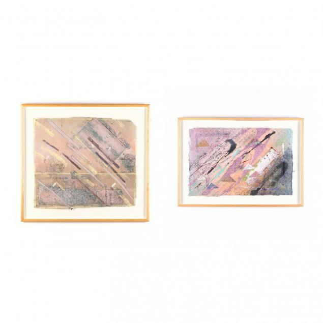 fritzi-huber-nc-two-framed-mixed-media-works-on-paper