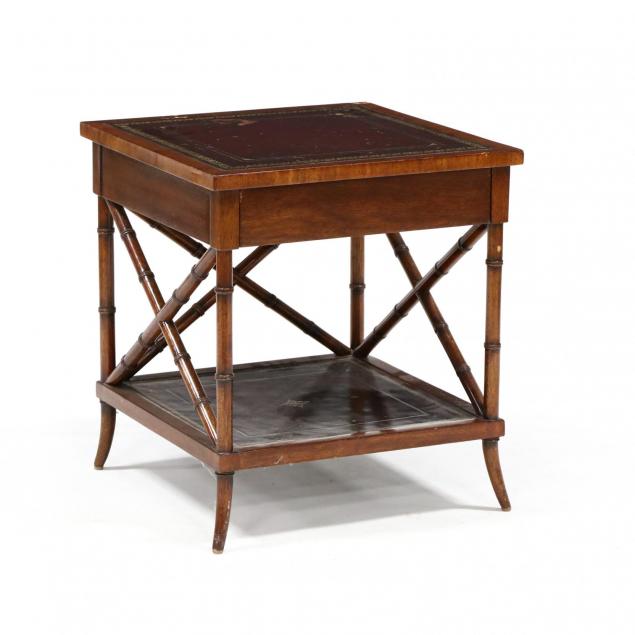 maitland-smith-faux-bamboo-side-table