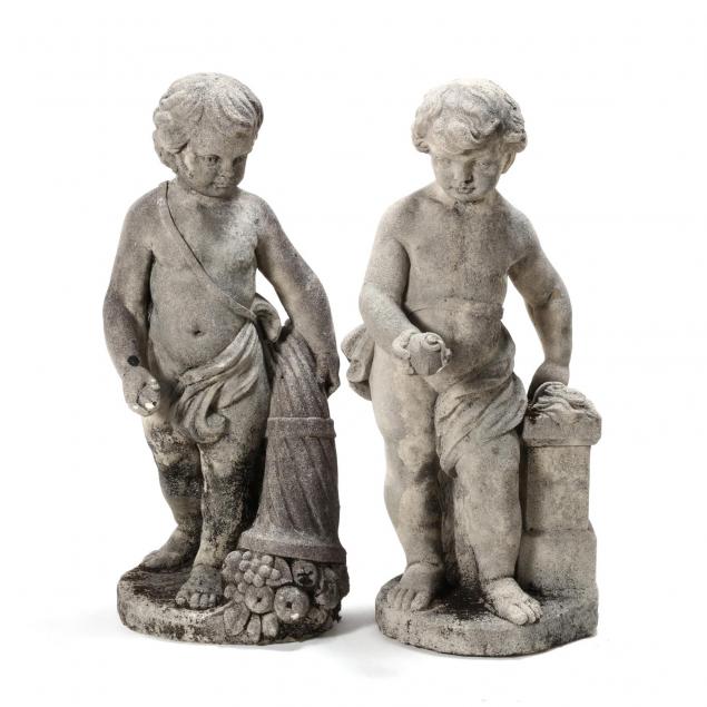 two-classical-style-cast-stone-putti