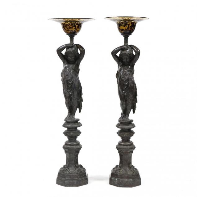 maitland-smith-pair-of-bronze-figural-torchiere