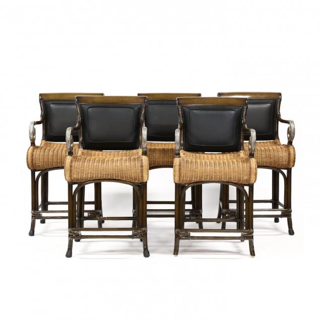 set-of-five-regency-style-rattan-bar-stools
