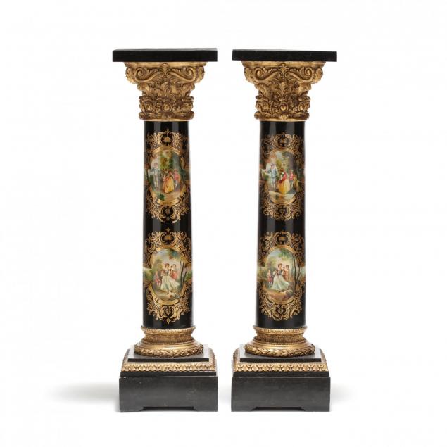 pair-of-french-empire-style-painted-pedestals