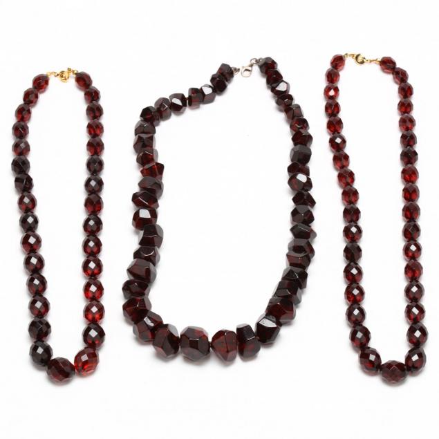 three-dark-amber-bead-necklaces