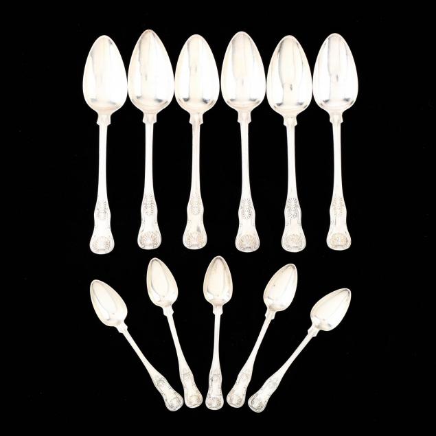 eleven-swedish-silver-spoons-mid-19th-century