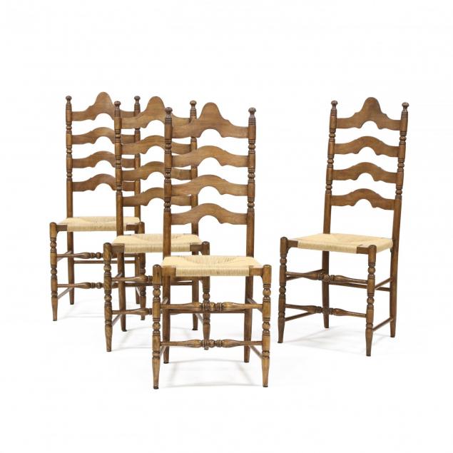 set-of-four-french-provincial-ladderback-dining-chairs