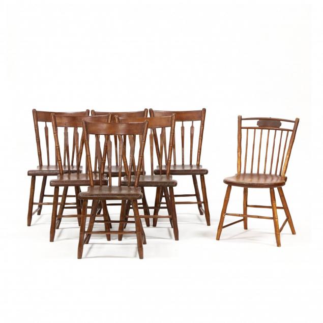 seven-antique-plank-seat-chairs