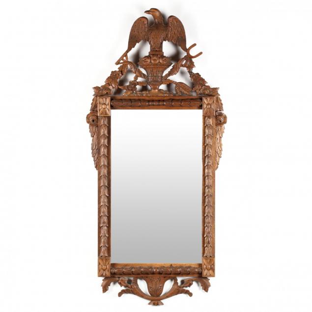 unusual-federal-style-carved-oak-looking-glass