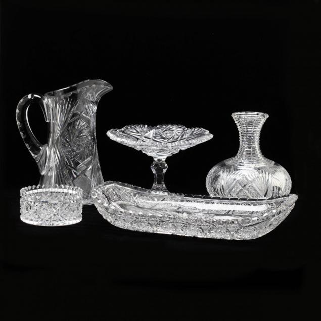 5-pc-american-brilliant-cut-glass-items