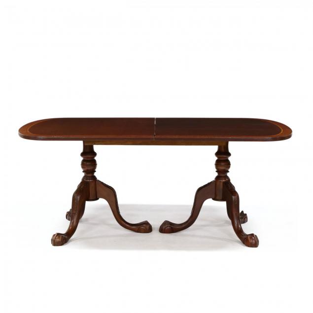 double-pedestal-banded-dining-table