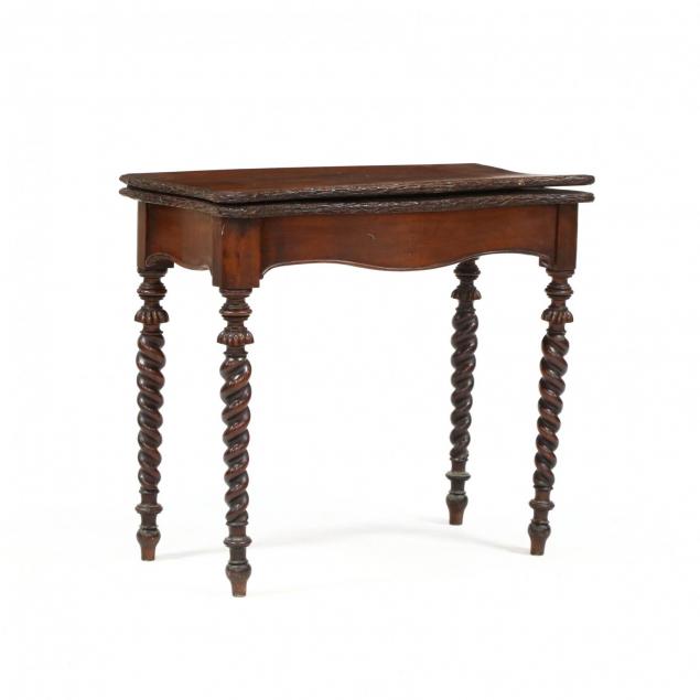 antique-continental-carved-card-table