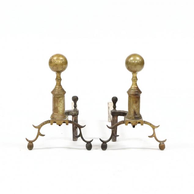 chippendale-style-brass-andirons