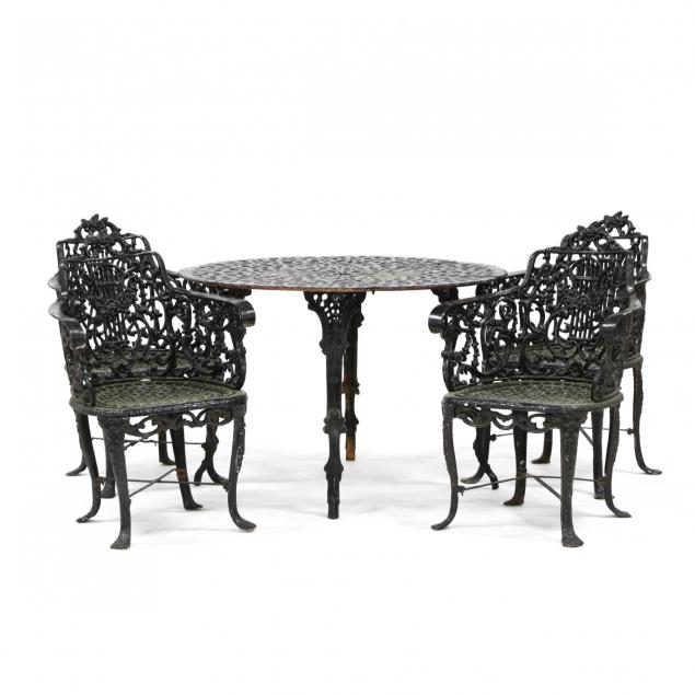 victorian-cast-iron-garden-table-and-chairs