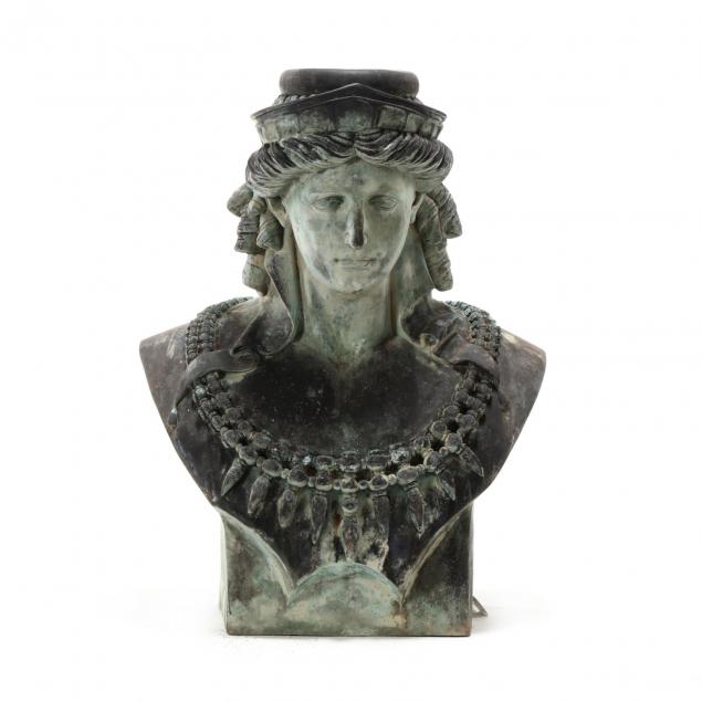 a-large-antique-bronze-bust-of-juno