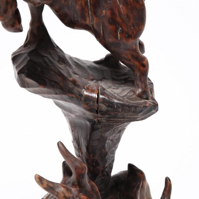 Chinese Carved Wood Goat Sculpture (Lot 237 18th Annual Memorial Day