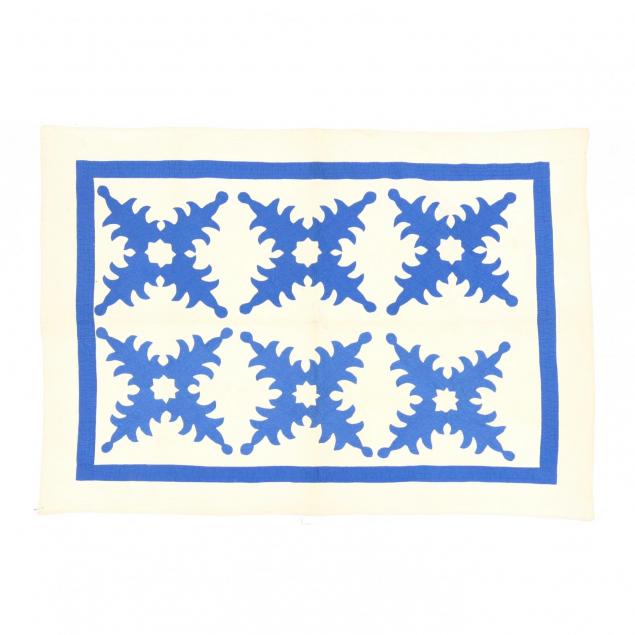 vintage-blue-and-white-coverlet