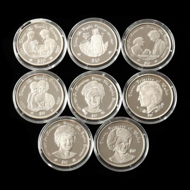 eight-1997-princess-diana-memorial-proof-one-oz-silver-coins