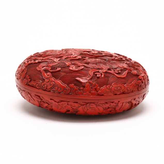 a-chinese-round-carved-red-lacquer-box