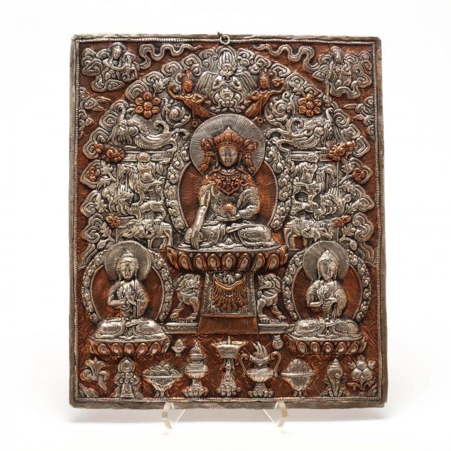 a-nepalese-repousse-copper-buddhist-plaque