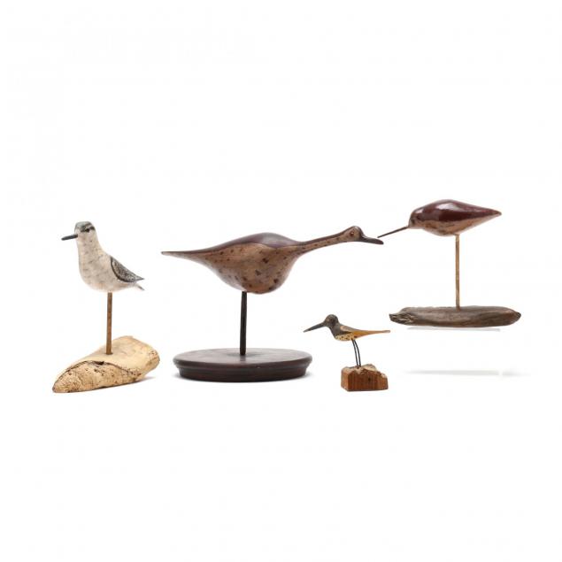 four-shorebird-carvings