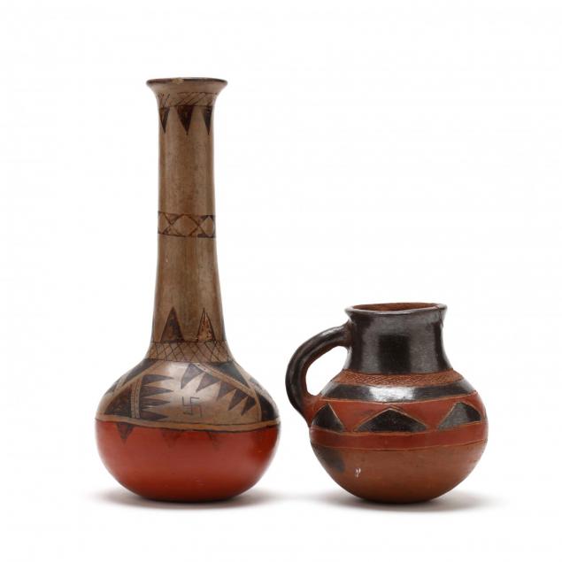 two-american-indian-pottery-vessels