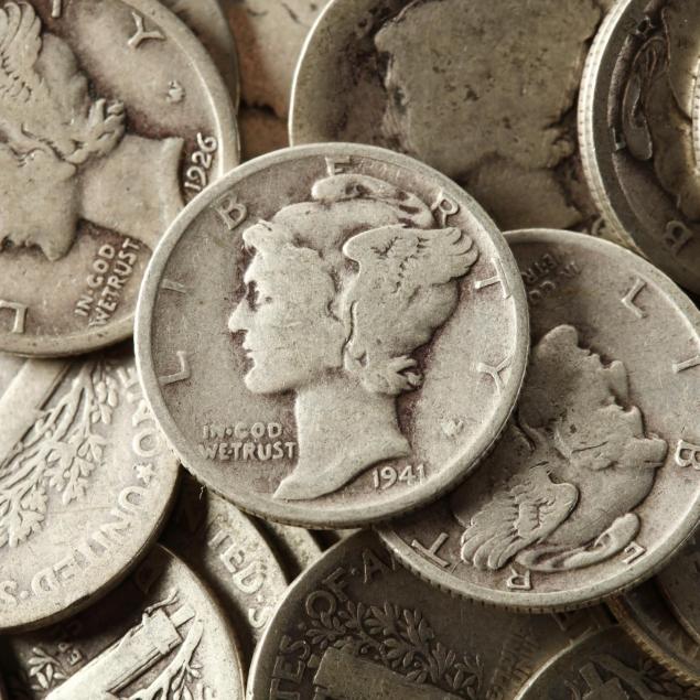 over-200-circulated-silver-dimes-95-mercury-coins