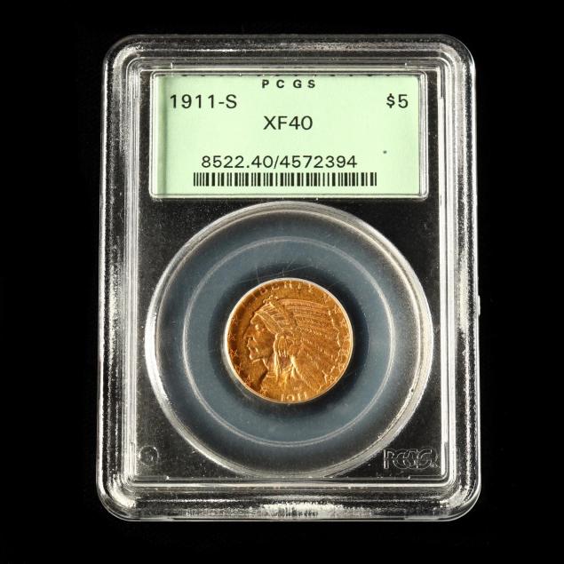 1911-s-5-indian-head-gold-half-eagle-pcgs-xf40