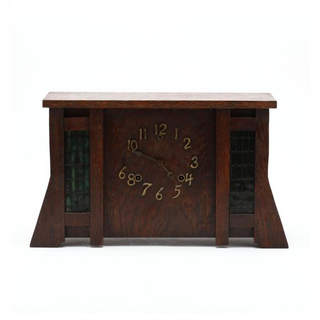 arts-and-crafts-oak-mantel-clock