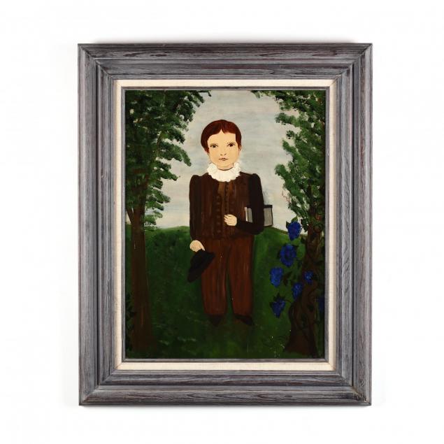 american-folk-art-painting-of-a-child