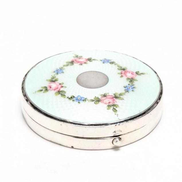 a-vintage-sterling-silver-guilloche-enameled-compact