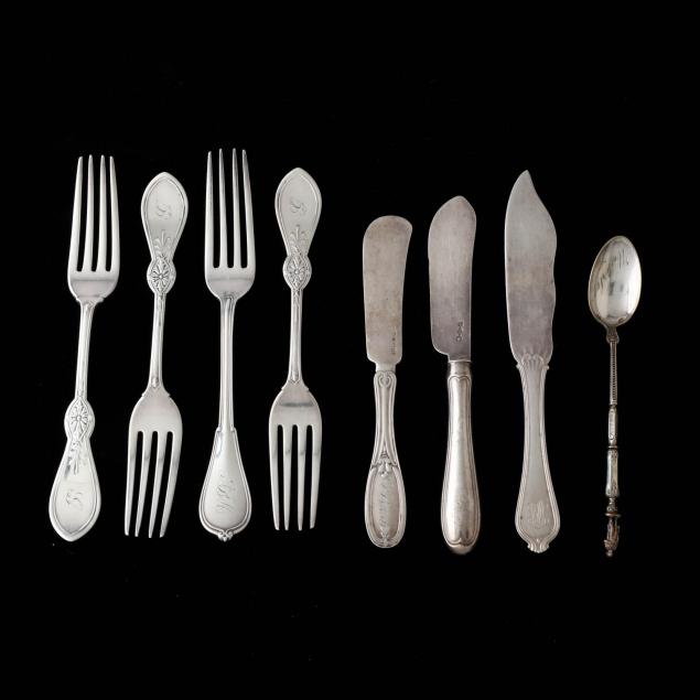 a-group-of-19th-century-silver-flatware